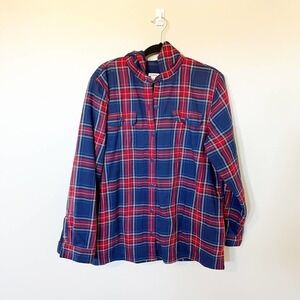 L.L. Bean plaid hooded shacket‎ jacket men’s size large